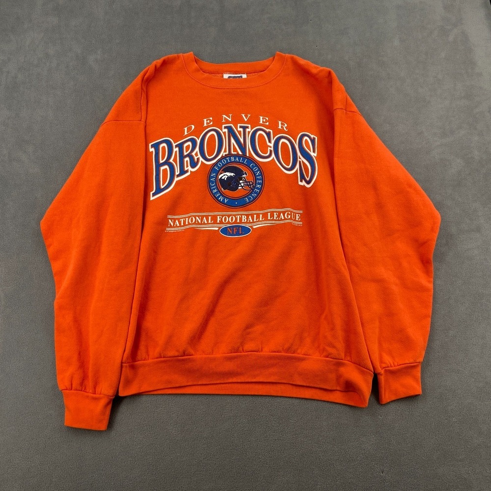 Vintage Denver Broncos Sweatshirt Sz XL Graphic L CSA‎ NFL Football Sports USA